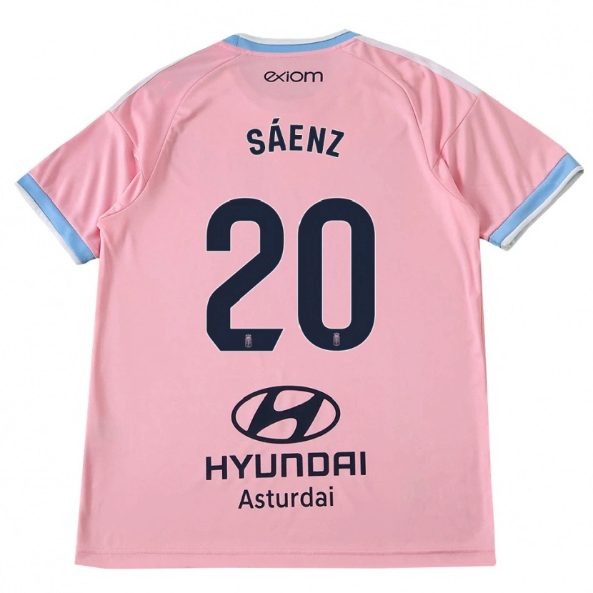 Danxen Kinder Pablo Sáenz #20 Kornblumenblau Rosa Auswärtstrikot Trikot 2026/27 T-Shirt Schweiz