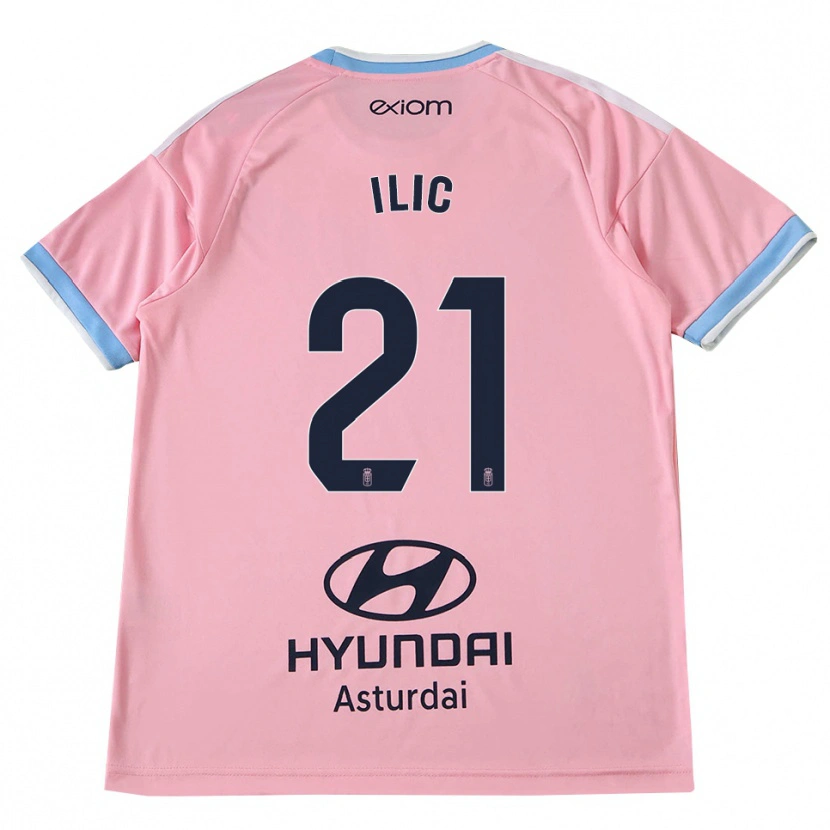 Danxen Kinder Luka Ilic #21 Kornblumenblau Rosa Auswärtstrikot Trikot 2026/27 T-Shirt Schweiz