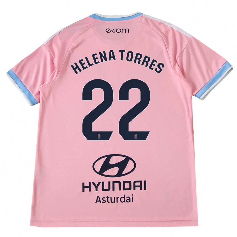 Danxen Kinder Helena Torres Maiquez #22 Kornblumenblau Rosa Auswärtstrikot Trikot 2026/27 T-Shirt Schweiz