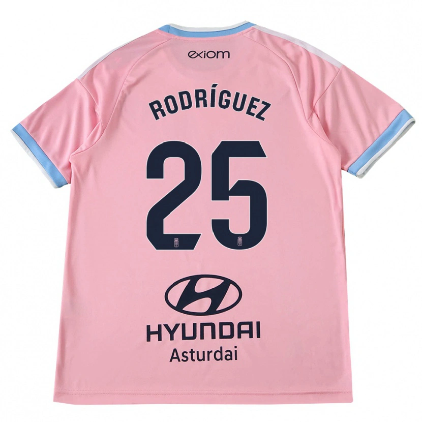 Danxen Kinder Álvaro Rodríguez #25 Kornblumenblau Rosa Auswärtstrikot Trikot 2026/27 T-Shirt Schweiz