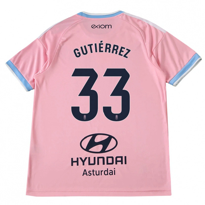 Danxen Kinder Raúl Gutiérrez #33 Kornblumenblau Rosa Auswärtstrikot Trikot 2026/27 T-Shirt Schweiz
