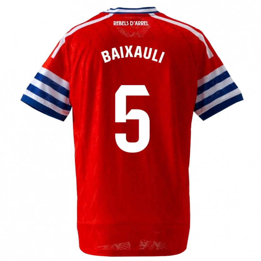 Danxen Kinder Iker Baixauli #5 Königsblau Rot Auswärtstrikot Trikot 2026/27 T-Shirt Schweiz