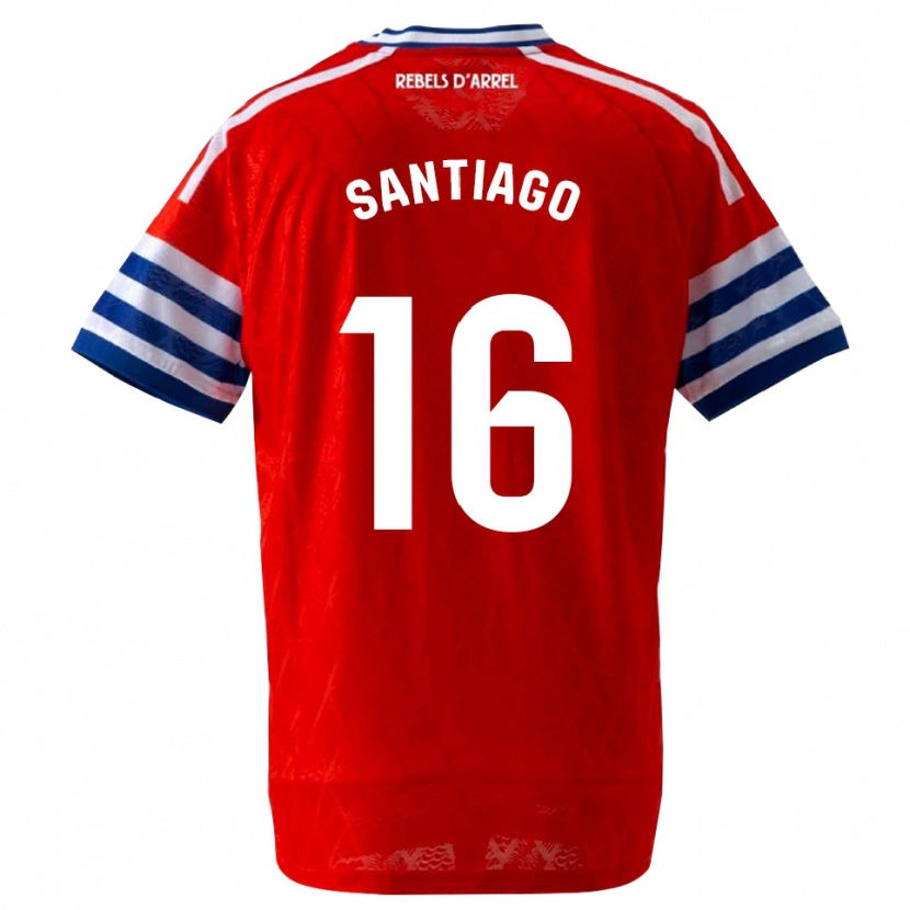 Danxen Kinder Alejandro Santiago #16 Königsblau Rot Auswärtstrikot Trikot 2026/27 T-Shirt Schweiz