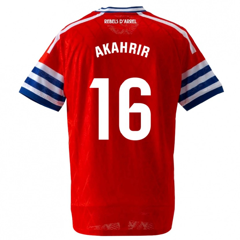 Danxen Kinder Mohamed Akahrir #16 Königsblau Rot Auswärtstrikot Trikot 2026/27 T-Shirt Schweiz
