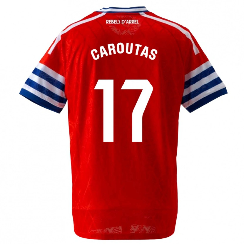 Danxen Kinder Tim Caroutas #17 Königsblau Rot Auswärtstrikot Trikot 2026/27 T-Shirt Schweiz