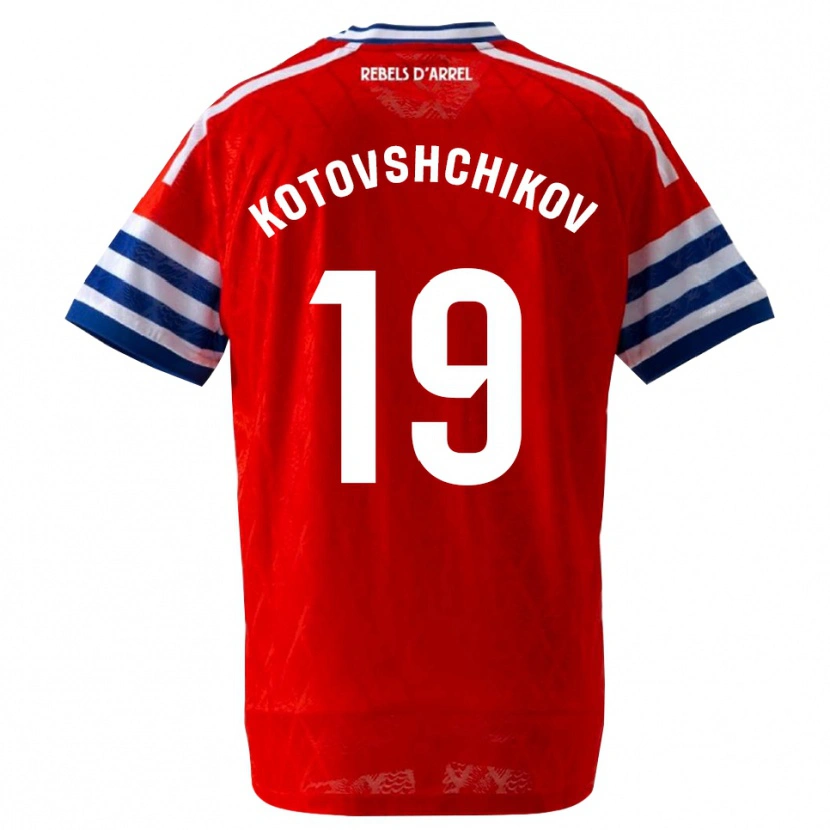 Danxen Kinder Makar Kotovshchikov #19 Königsblau Rot Auswärtstrikot Trikot 2026/27 T-Shirt Schweiz