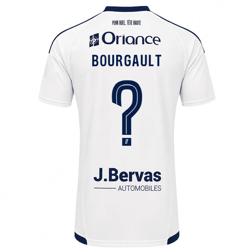 Danxen Kinder Justin Bourgault #0 Marineweiß Auswärtstrikot Trikot 2026/27 T-Shirt Schweiz