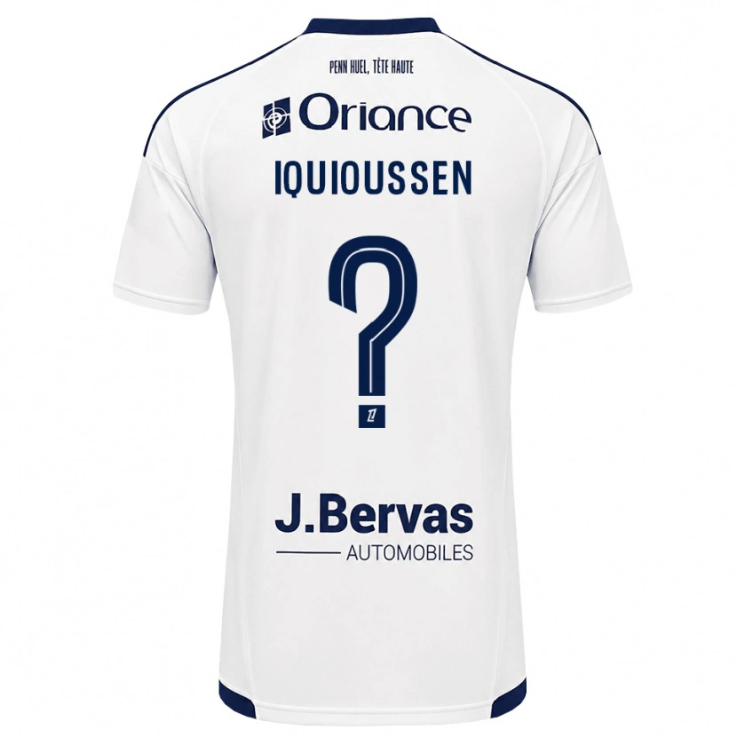 Danxen Kinder Adam Iquioussen #0 Marineweiß Auswärtstrikot Trikot 2026/27 T-Shirt Schweiz