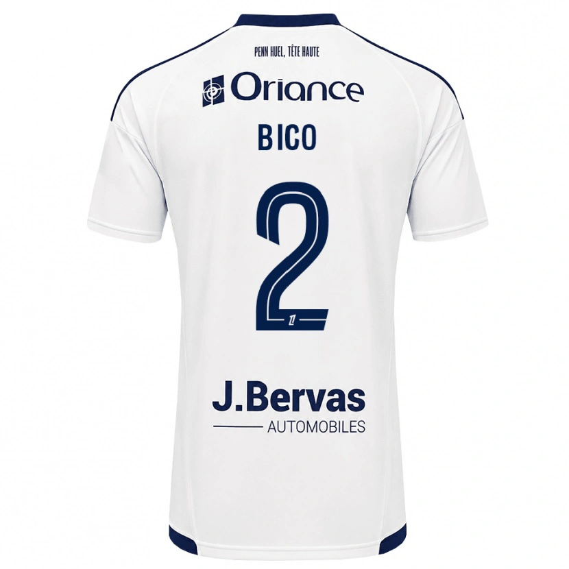 Danxen Kinder Angelo Bico #2 Marineweiß Auswärtstrikot Trikot 2026/27 T-Shirt Schweiz