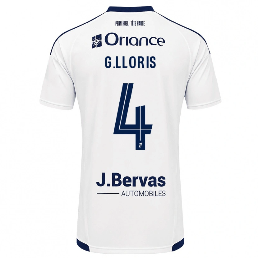 Danxen Kinder Gautier Lloris #4 Marineweiß Auswärtstrikot Trikot 2026/27 T-Shirt Schweiz