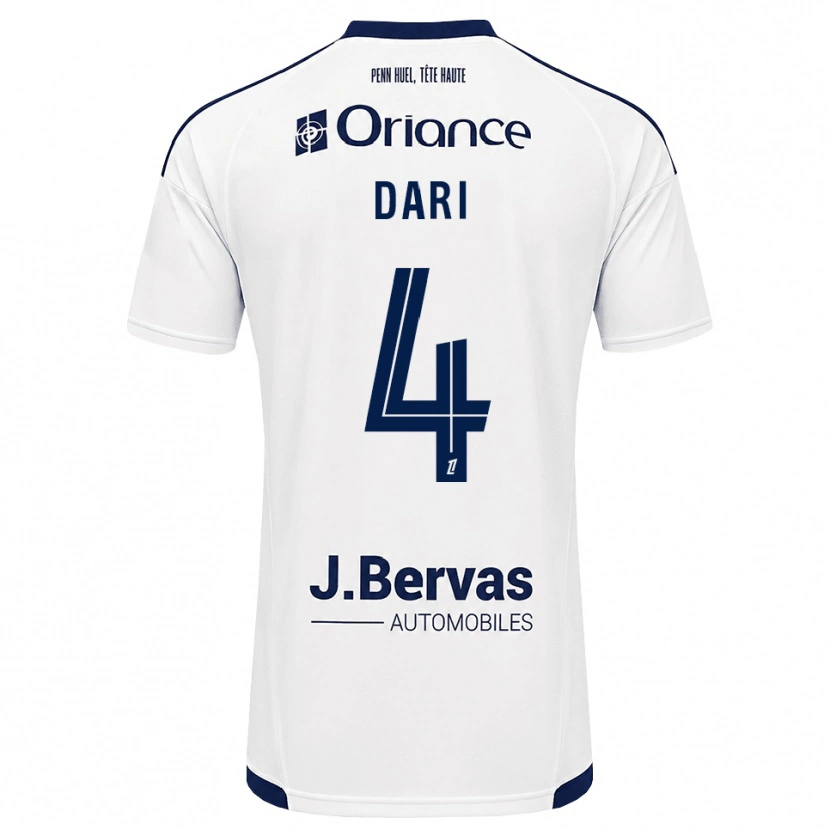 Danxen Kinder Achraf Dari #4 Marineweiß Auswärtstrikot Trikot 2026/27 T-Shirt Schweiz