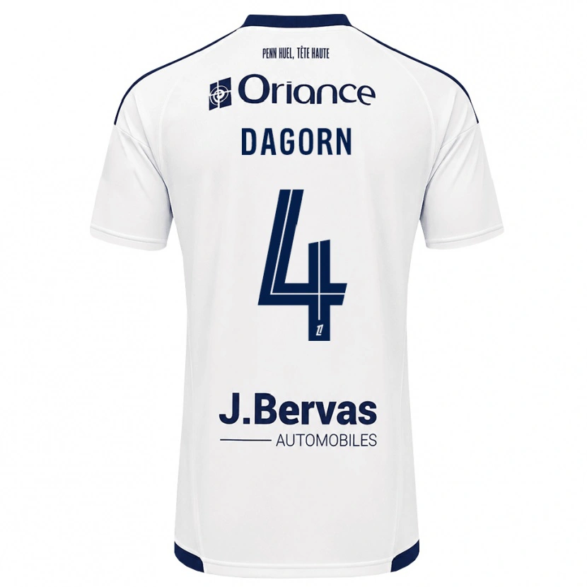 Danxen Kinder Maxime Dagorn #4 Marineweiß Auswärtstrikot Trikot 2026/27 T-Shirt Schweiz