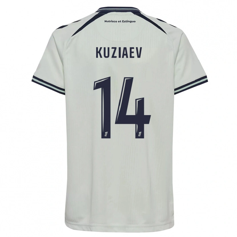 Danxen Kinder Daler Kuzyaev #14 Mitternachtsblau Weiß Auswärtstrikot Trikot 2026/27 T-Shirt Schweiz