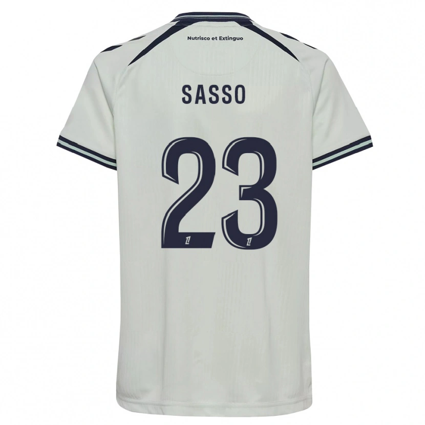 Danxen Kinder Vincent Sasso #23 Mitternachtsblau Weiß Auswärtstrikot Trikot 2026/27 T-Shirt Schweiz