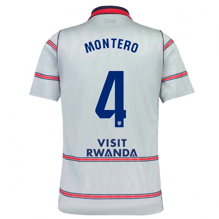 Danxen Kinder Francisco Montero #4 Grau Rot Marineblau Ausweichtrikot Trikot 2026/27 T-Shirt Schweiz