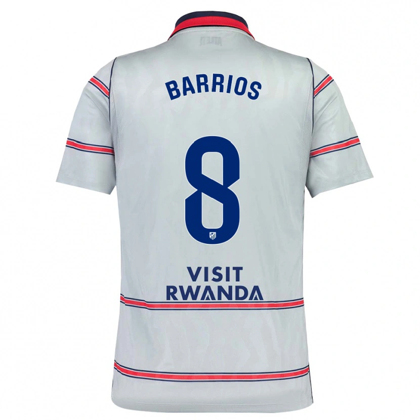 Danxen Kinder Pablo Barrios #8 Grau Rot Marineblau Ausweichtrikot Trikot 2026/27 T-Shirt Schweiz