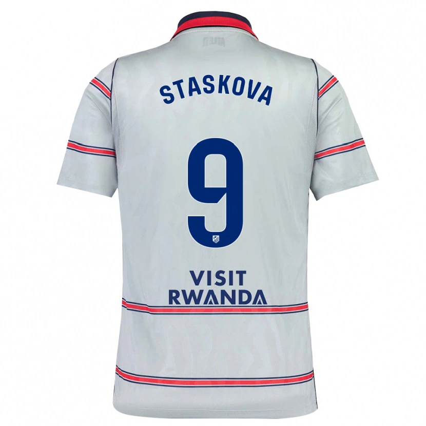 Danxen Kinder Andrea Staskova #9 Grau Rot Marineblau Ausweichtrikot Trikot 2026/27 T-Shirt Schweiz