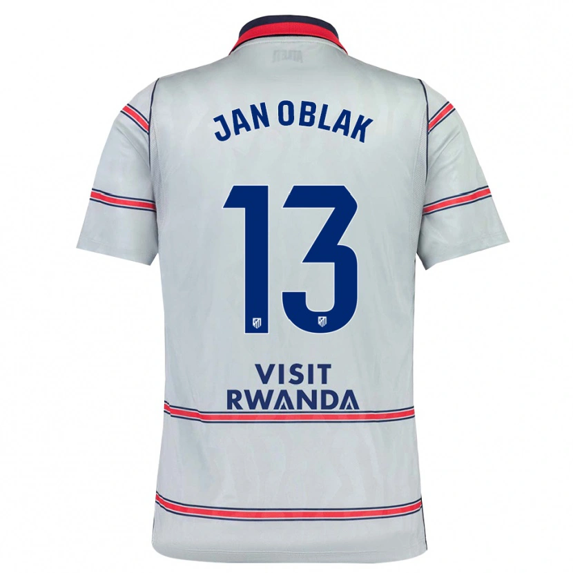 Danxen Kinder Jan Oblak #13 Grau Rot Marineblau Ausweichtrikot Trikot 2026/27 T-Shirt Schweiz