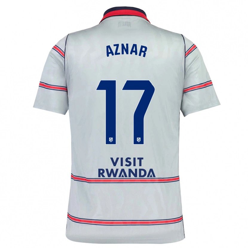 Danxen Kinder Javi Aznar #17 Grau Rot Marineblau Ausweichtrikot Trikot 2026/27 T-Shirt Schweiz