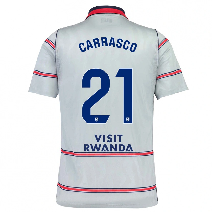 Danxen Kinder Yannick Carrasco #21 Grau Rot Marineblau Ausweichtrikot Trikot 2026/27 T-Shirt Schweiz