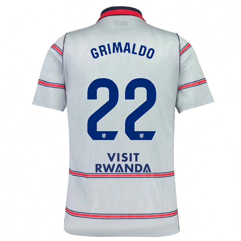 Danxen Kinder Alejandro Grimaldo #22 Grau Rot Marineblau Ausweichtrikot Trikot 2026/27 T-Shirt Schweiz