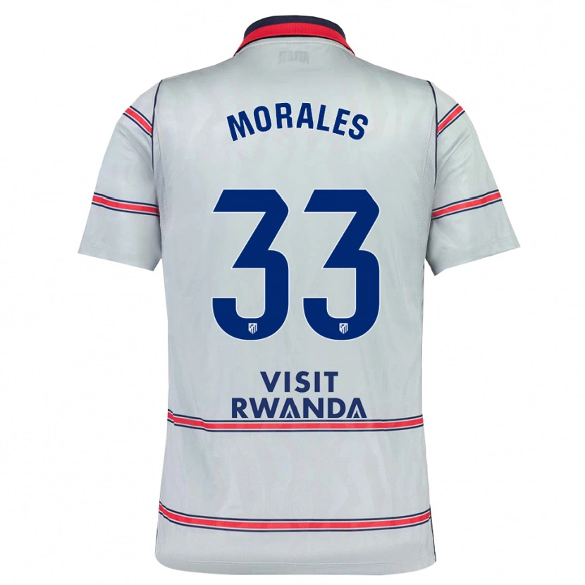 Danxen Kinder Luismi Morales #33 Grau Rot Marineblau Ausweichtrikot Trikot 2026/27 T-Shirt Schweiz