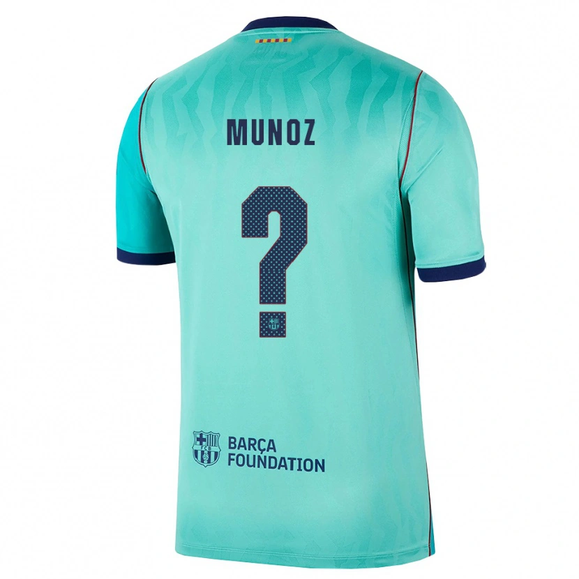 Danxen Kinder Pol Munoz #0 Aqua Dunkeltürkis Königsblau Ausweichtrikot Trikot 2026/27 T-Shirt Schweiz