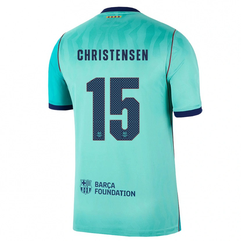 Danxen Kinder Andreas Christensen #15 Aqua Dunkeltürkis Königsblau Ausweichtrikot Trikot 2026/27 T-Shirt Schweiz