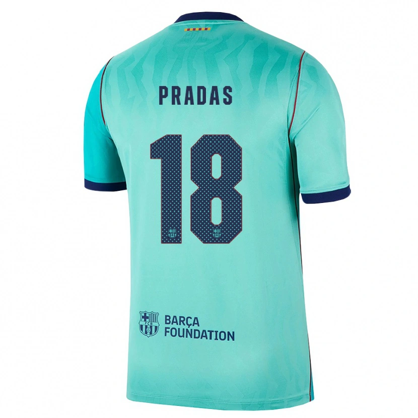 Danxen Kinder Arnau Pradas #18 Aqua Dunkeltürkis Königsblau Ausweichtrikot Trikot 2026/27 T-Shirt Schweiz