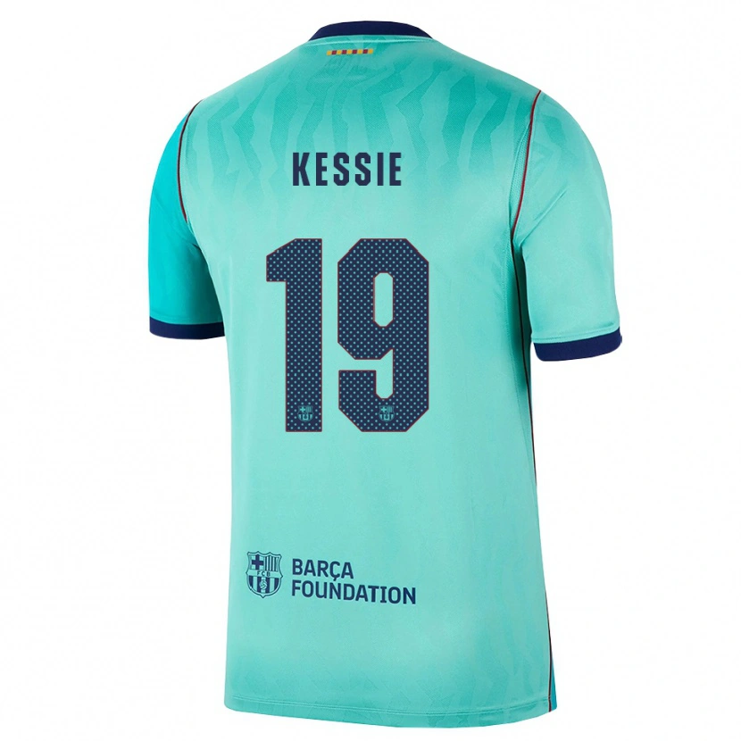 Danxen Kinder Franck Kessie #19 Aqua Dunkeltürkis Königsblau Ausweichtrikot Trikot 2026/27 T-Shirt Schweiz