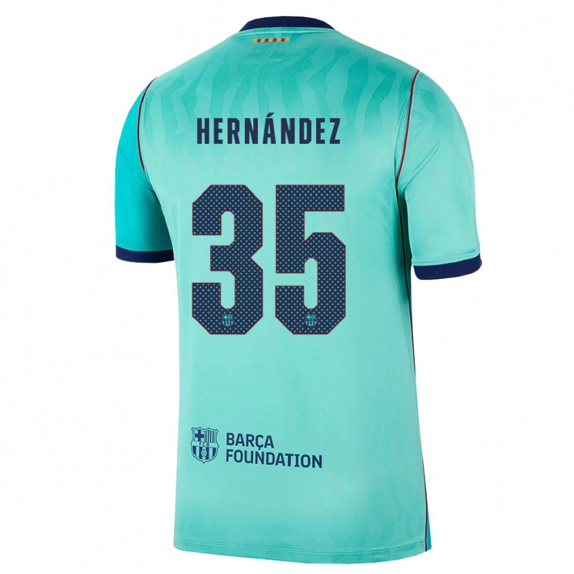 Danxen Kinder Joni Hernández #35 Aqua Dunkeltürkis Königsblau Ausweichtrikot Trikot 2026/27 T-Shirt Schweiz