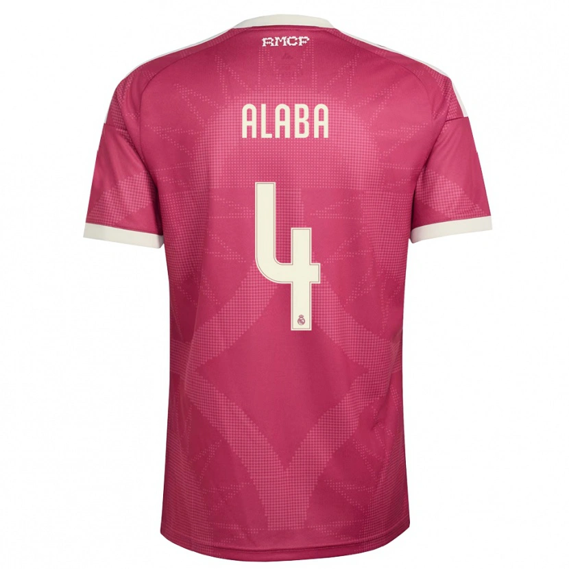 Danxen Kinder David Alaba #4 Blassviolett Rot Weiß Ausweichtrikot Trikot 2026/27 T-Shirt Schweiz