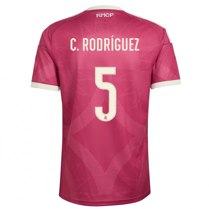 Danxen Kinder Carlos Rodríguez #5 Blassviolett Rot Weiß Ausweichtrikot Trikot 2026/27 T-Shirt Schweiz