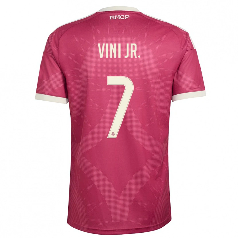Danxen Kinder Vinicius Junior #7 Blassviolett Rot Weiß Ausweichtrikot Trikot 2026/27 T-Shirt Schweiz