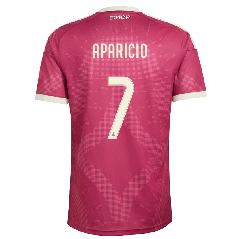 Danxen Kinder Esteban Aparicio #7 Blassviolett Rot Weiß Ausweichtrikot Trikot 2026/27 T-Shirt Schweiz