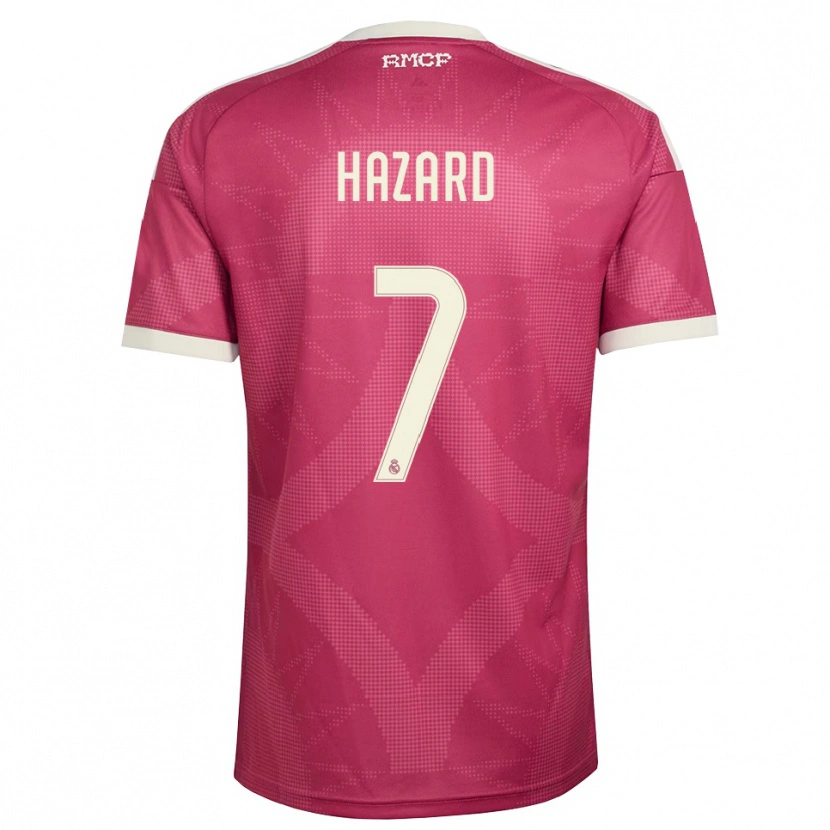 Danxen Kinder Eden Hazard #7 Blassviolett Rot Weiß Ausweichtrikot Trikot 2026/27 T-Shirt Schweiz