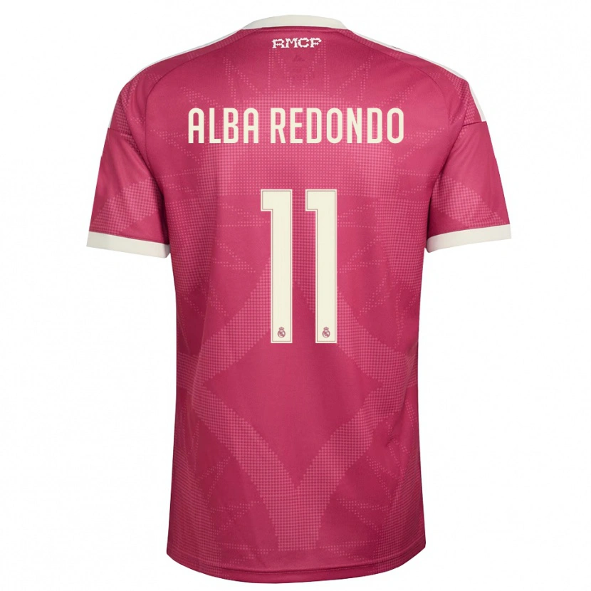 Danxen Kinder Alba Redondo #11 Blassviolett Rot Weiß Ausweichtrikot Trikot 2026/27 T-Shirt Schweiz