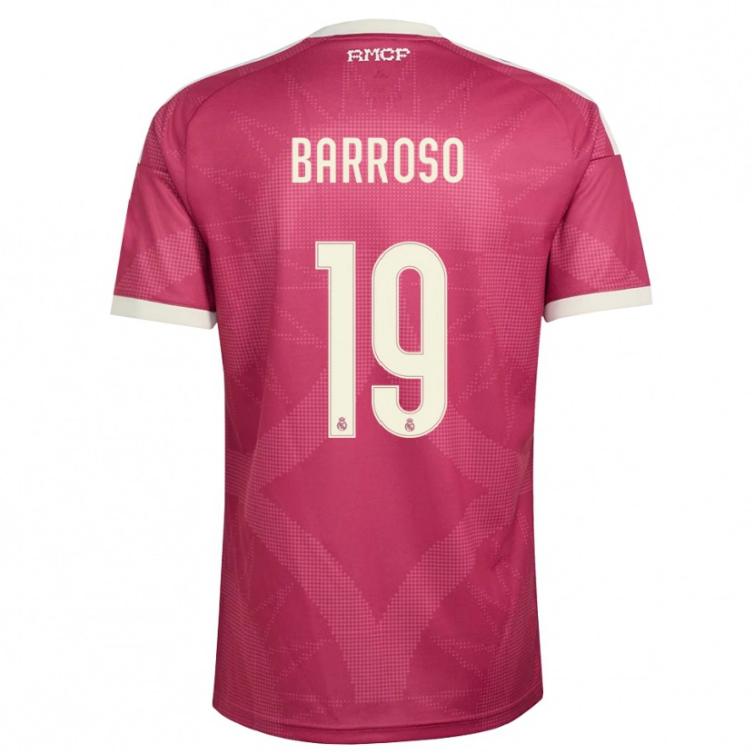 Danxen Kinder Jaime Barroso #19 Blassviolett Rot Weiß Ausweichtrikot Trikot 2026/27 T-Shirt Schweiz