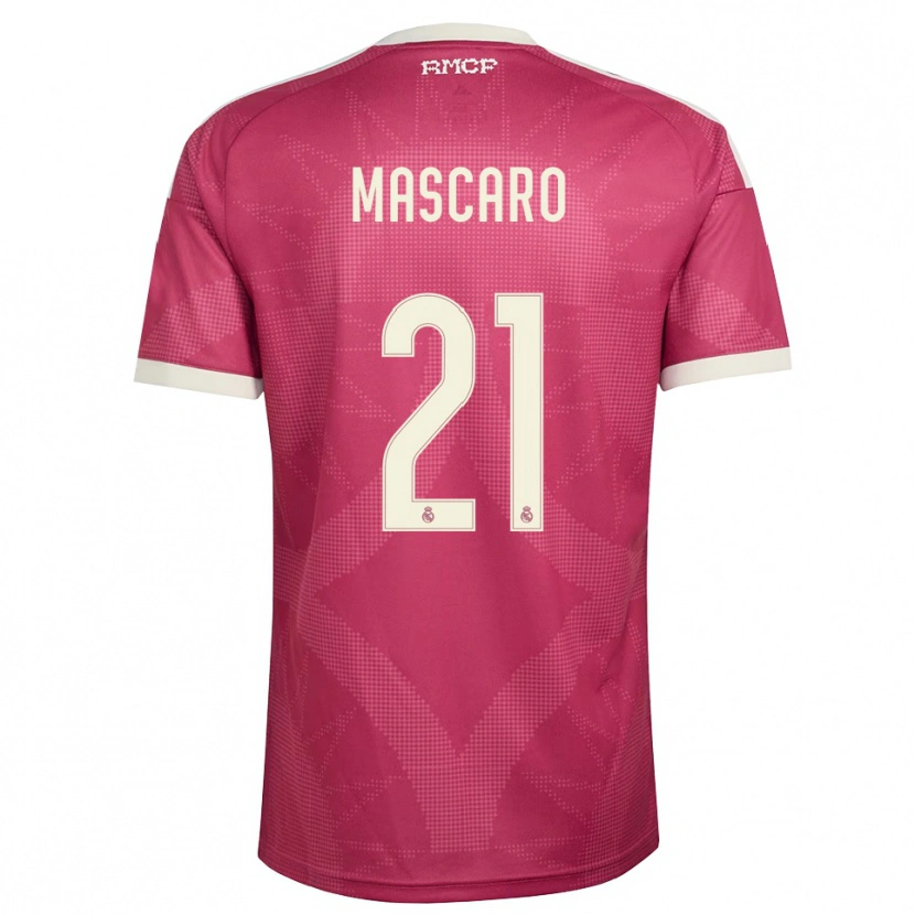 Danxen Kinder Joan Mascaro #21 Blassviolett Rot Weiß Ausweichtrikot Trikot 2026/27 T-Shirt Schweiz