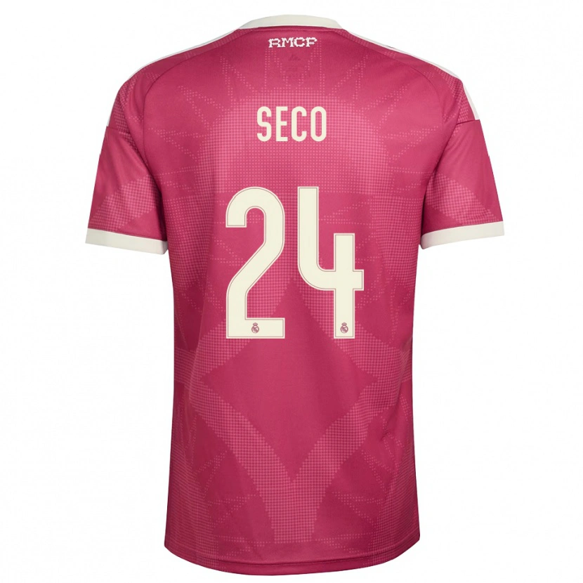 Danxen Kinder Ferran Seco #24 Blassviolett Rot Weiß Ausweichtrikot Trikot 2026/27 T-Shirt Schweiz
