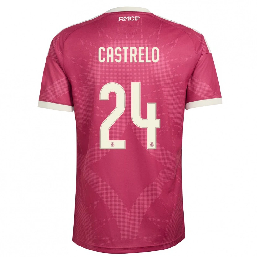 Danxen Kinder Gabri Castrelo #24 Blassviolett Rot Weiß Ausweichtrikot Trikot 2026/27 T-Shirt Schweiz