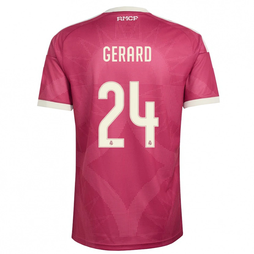 Danxen Kinder Meline Gerard #24 Blassviolett Rot Weiß Ausweichtrikot Trikot 2026/27 T-Shirt Schweiz