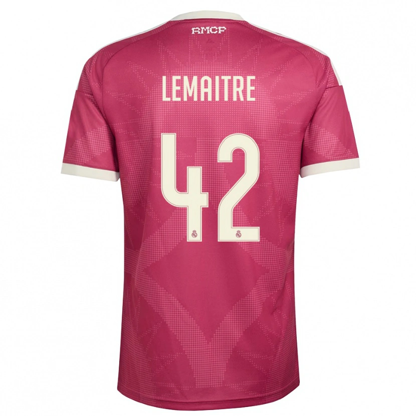 Danxen Kinder Léo Lemaître #42 Blassviolett Rot Weiß Ausweichtrikot Trikot 2026/27 T-Shirt Schweiz