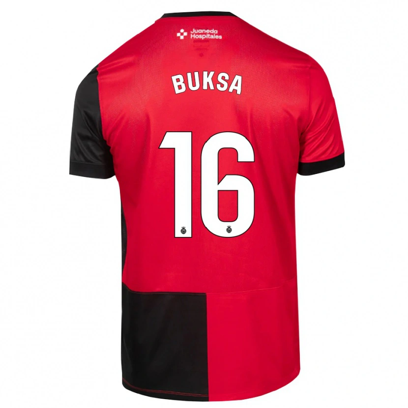 Danxen Kinder Adam Buksa #16 Schwarz Rot Weiß Heimtrikot Trikot 2026/27 T-Shirt Schweiz