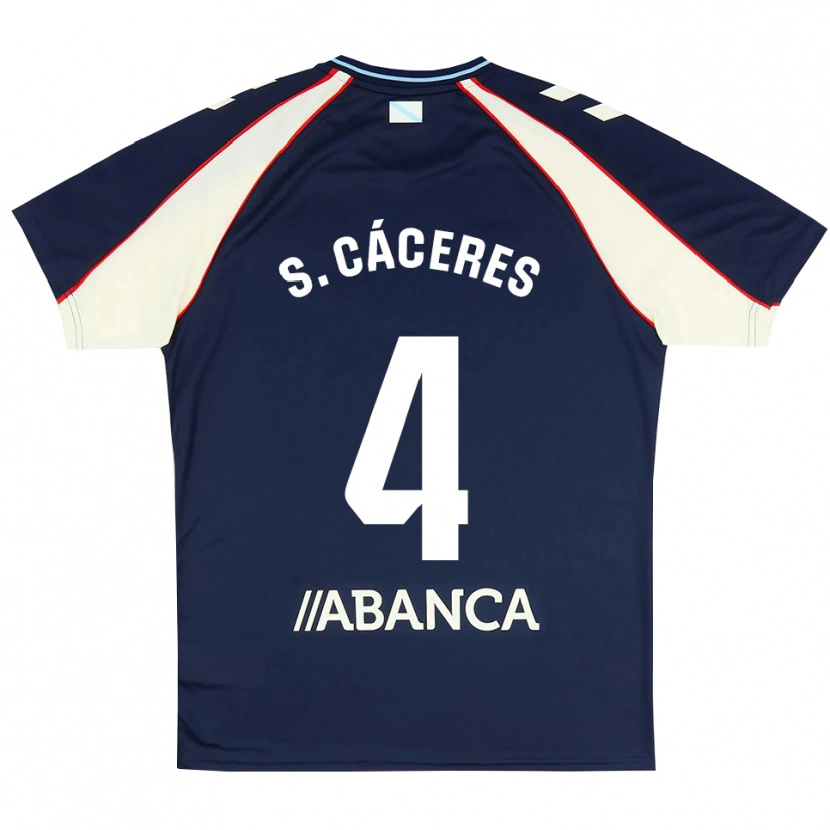 Danxen Herren Sebastián Cáceres #4 Königsblau Rot Weiß Auswärtstrikot Trikot 2026/27 T-Shirt Schweiz