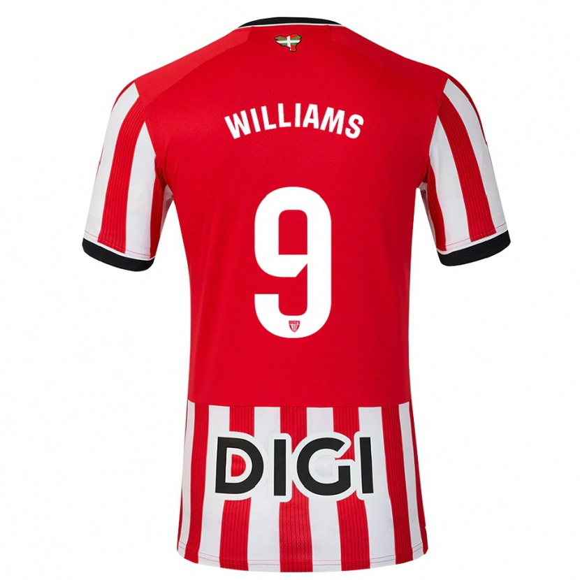 Danxen Herren Iñaki Williams #9 Rot Schwarz Weiß Heimtrikot Trikot 2026/27 T-Shirt Schweiz