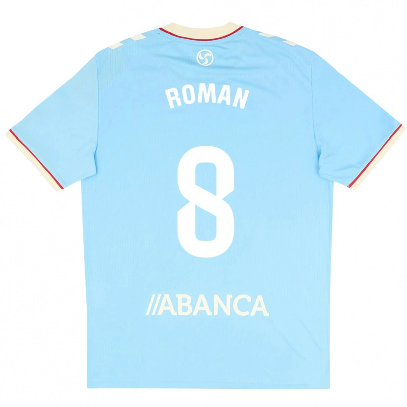 Danxen Herren Miguel Román #8 Himmelblau Weiß Rot Heimtrikot Trikot 2026/27 T-Shirt Schweiz