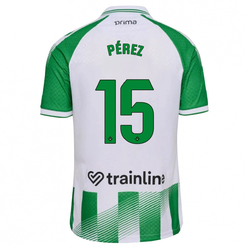 Danxen Herren Álex Pérez #15 Hellgrün Schwarz Weiß Heimtrikot Trikot 2026/27 T-Shirt Schweiz
