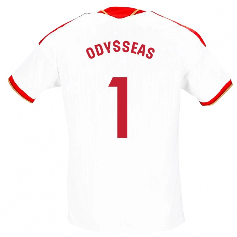 Danxen Herren Odysseas Vlachodimos #1 Weiß Rot Heimtrikot Trikot 2026/27 T-Shirt Schweiz