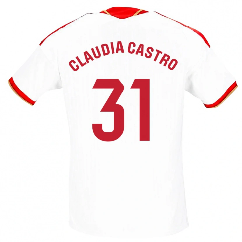 Danxen Herren Claudia Castro Romero #31 Weiß Rot Heimtrikot Trikot 2026/27 T-Shirt Schweiz